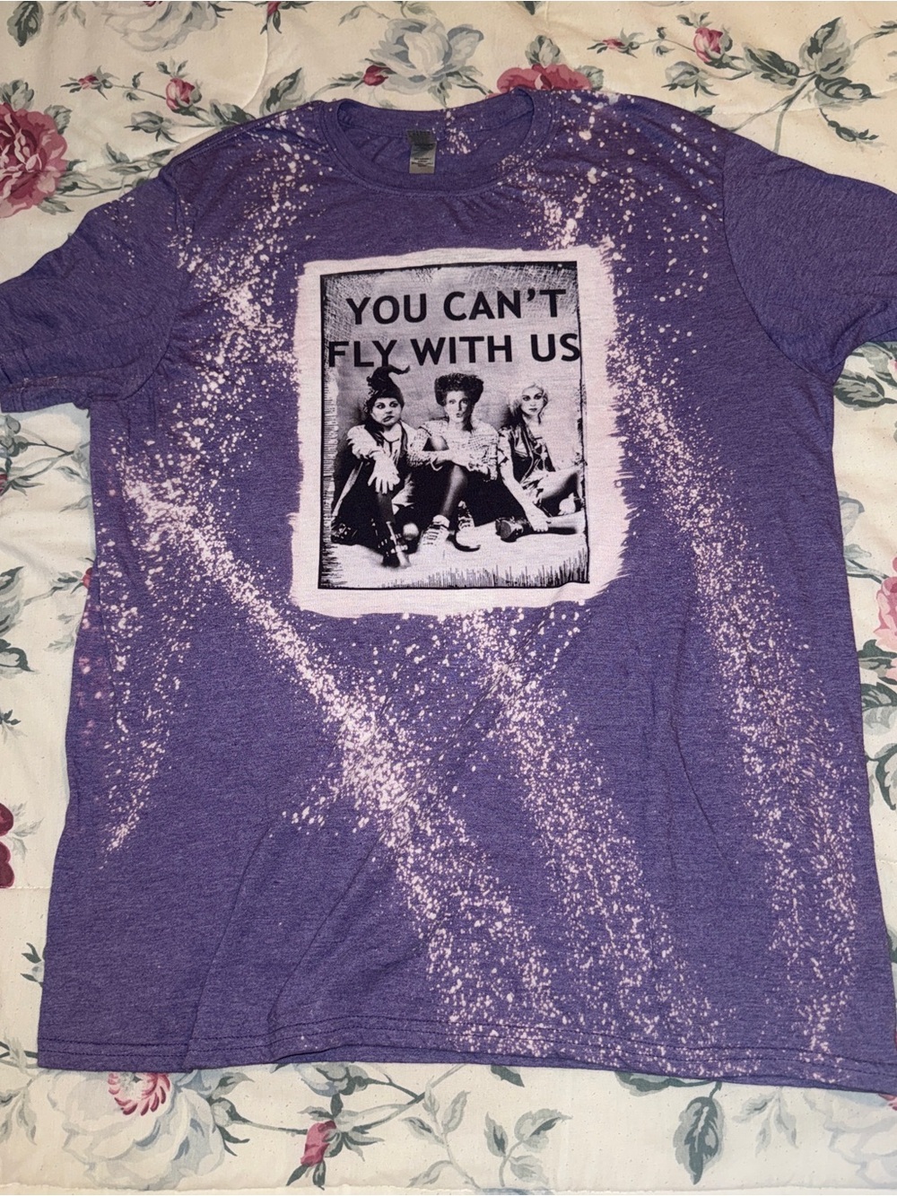 "You Can't Fly With Us" Hocus Pocus design with the Sanderson Sisters Sz L NWOT